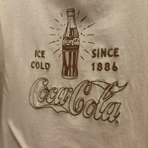 Coca Cola Tan Short Sleeve Tee with Vintage Design